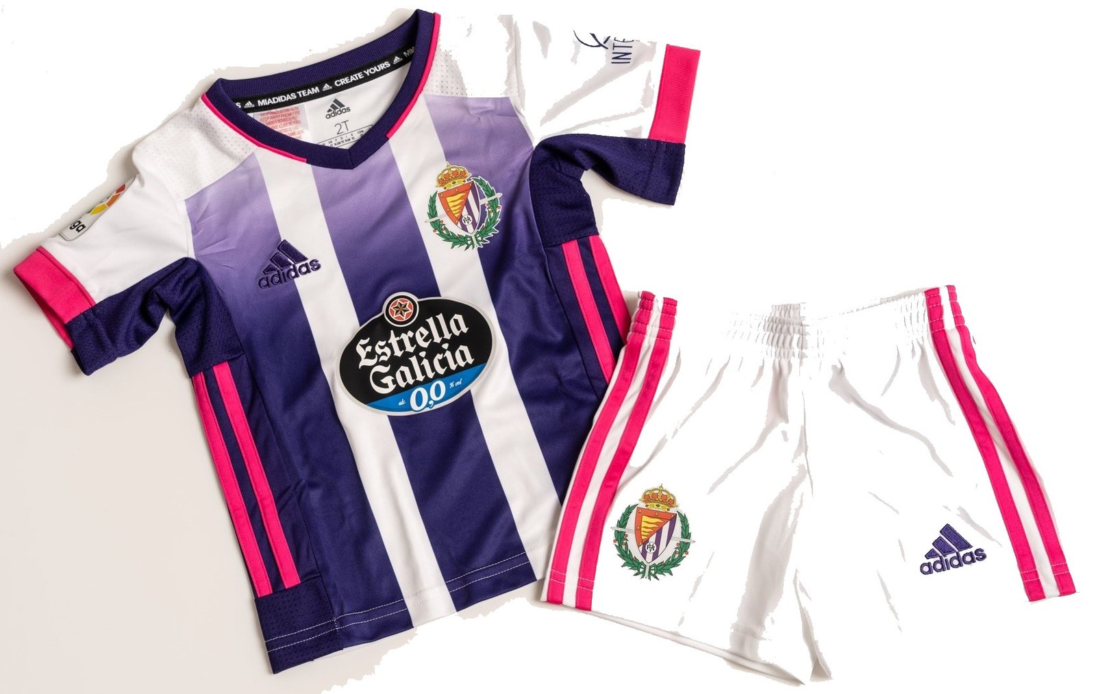 Kit infantil oficial Adidas Real Valladolid 2020 2021 I Jogador